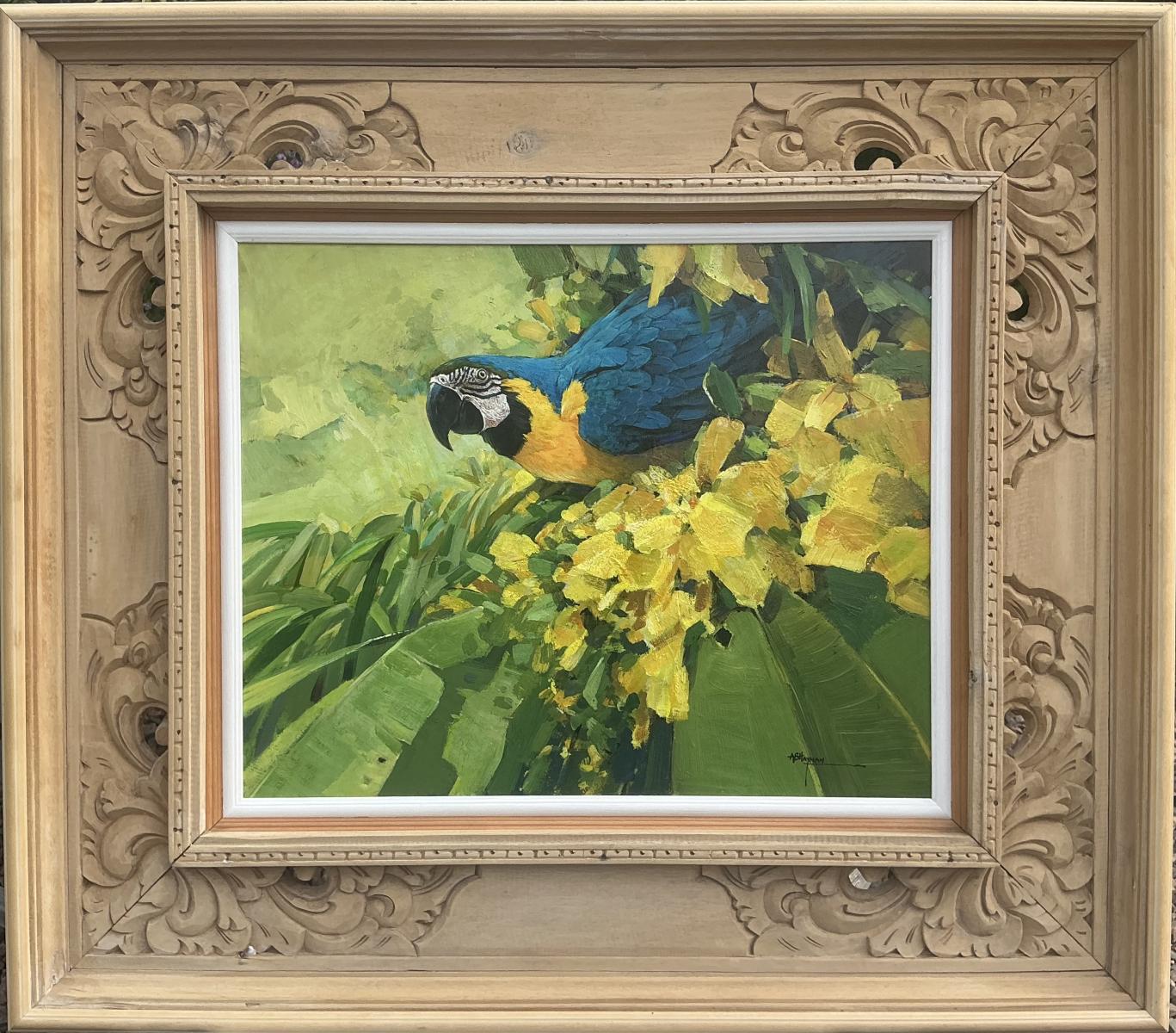 Blue and gold macaw.